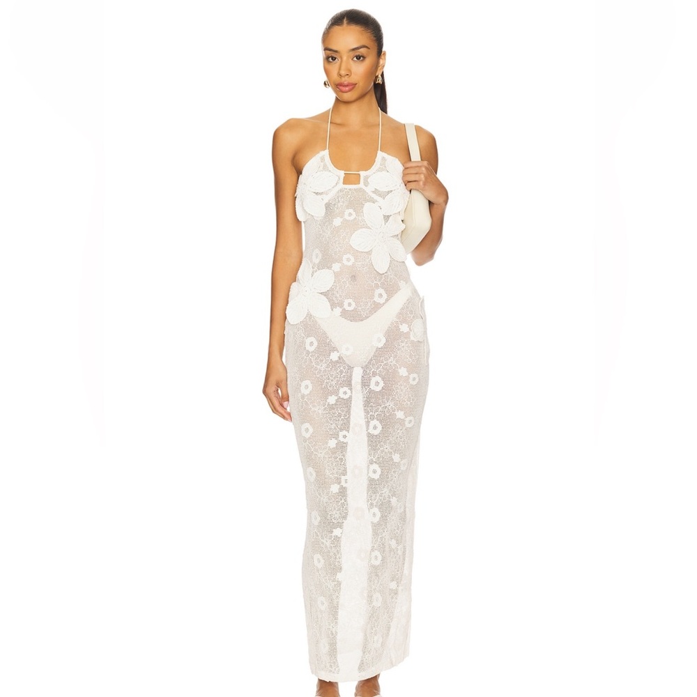 NWT More To Come Trina Maxi Dress in Ivory Cover Up XS